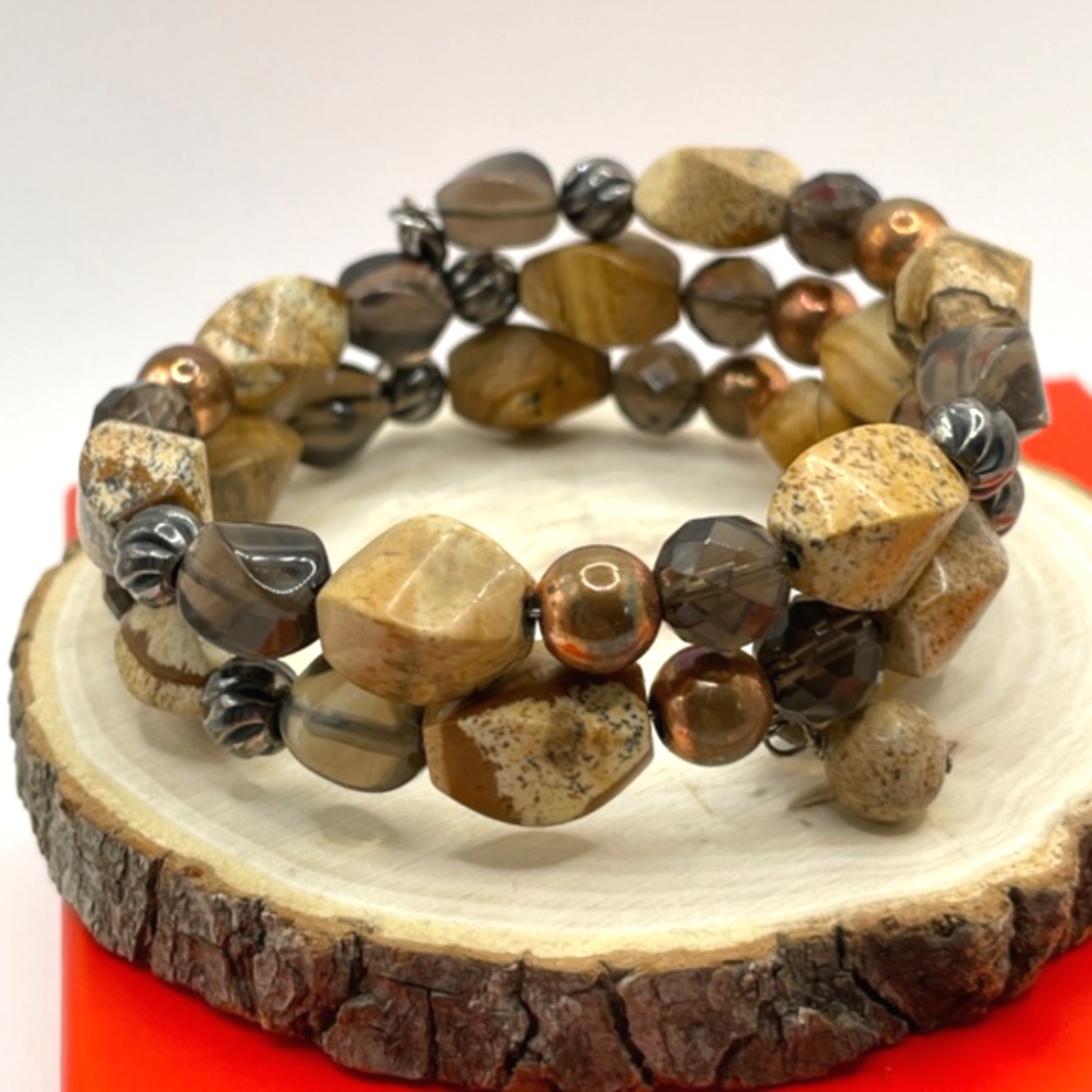 American West Sterling & Stone Wrap Cuff Bracelet In Box